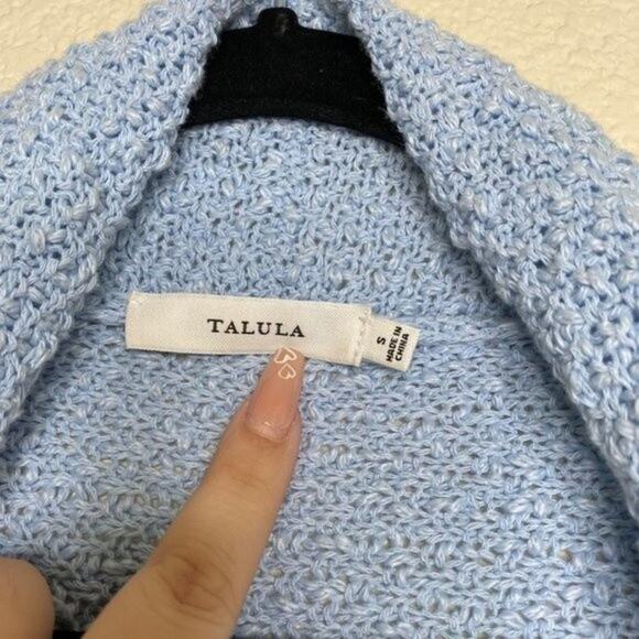 Talula Aritzia Light Blue Oversized Arria Cardigan Small - Picture 5 of 11